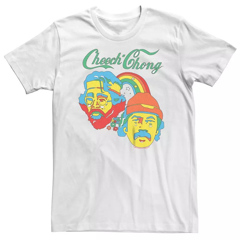 Big & Tall Cheech & Chong Psychedelic Rainbow Tee, Men's,  Product Image