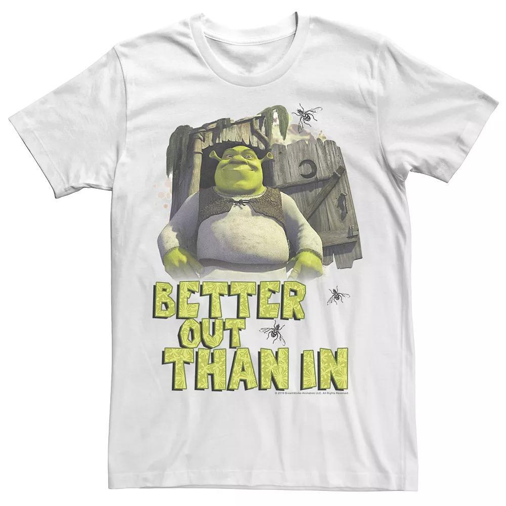 Men's Shrek Outhouse Better Out Than In Quote Graphic Tee, Size: XXL, White Product Image