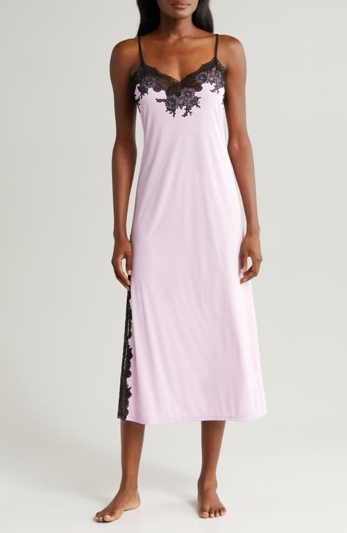 Womens Contrast Lace-Trim Nightdress Product Image