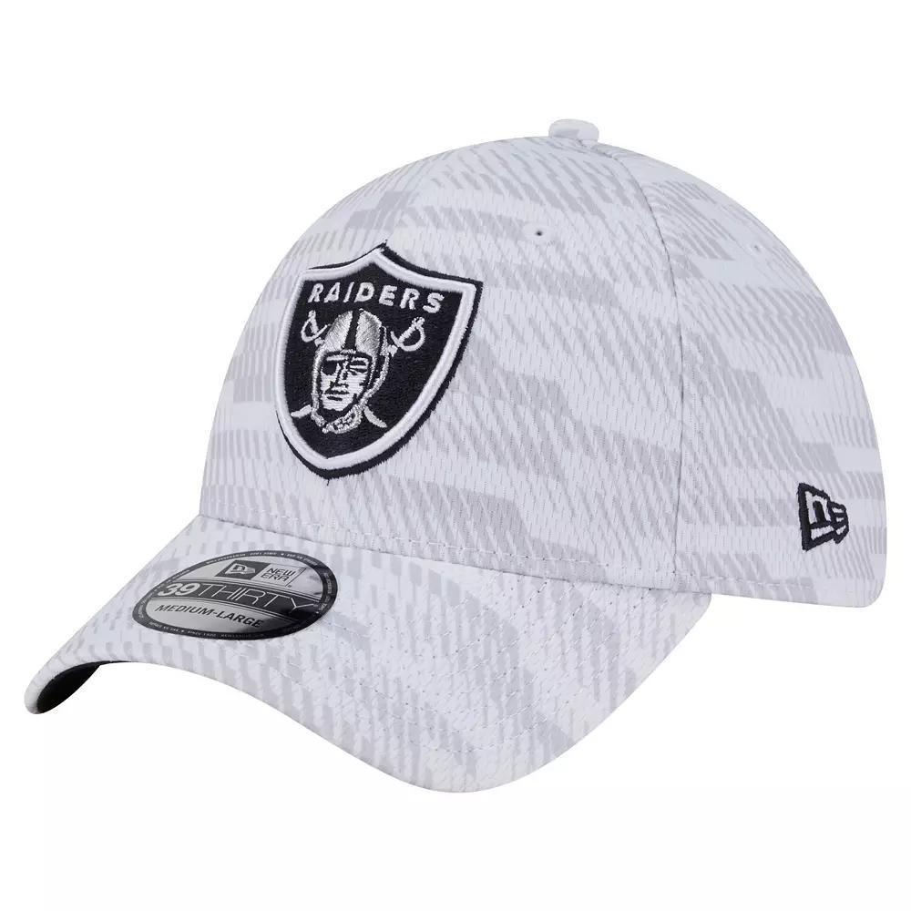 Men's New Era  White Las Vegas Raiders Gameday Graded 39THIRTY Flex Hat, Size: Medium/Large, Lvr White Product Image