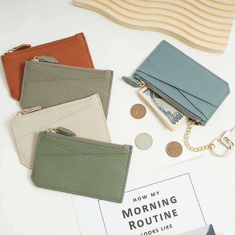 Plain Genuine Leather Card Holder Product Image