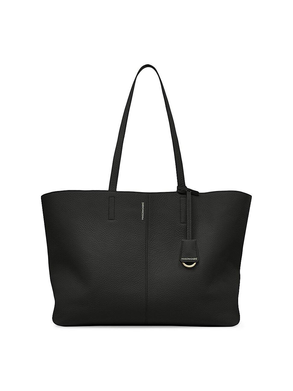 Womens Large Leather Zipped Soft Tote Product Image