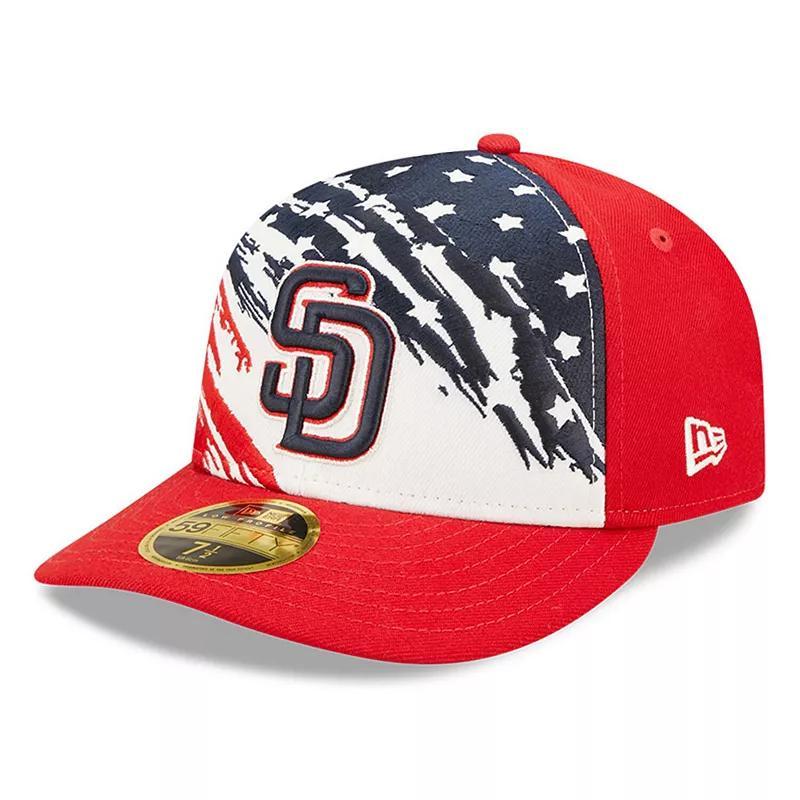 Men's New Era Red San Diego Padres 2022 4th of July Low Profile 59FIFTY Fitted Hat, Size: 7 3/8 Product Image