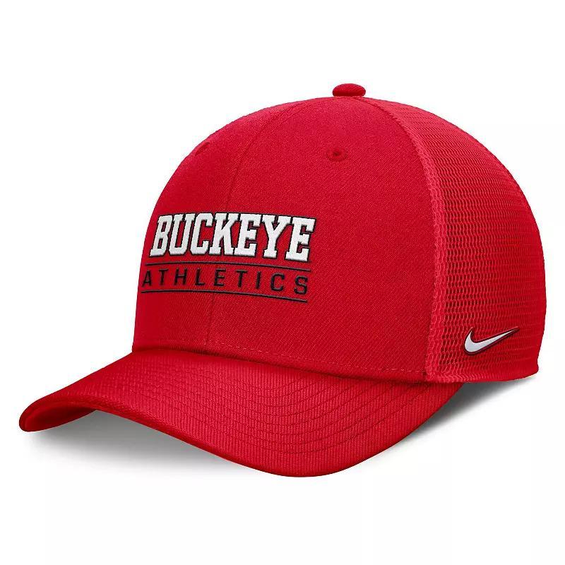 Men's Nike Scarlet Ohio State Buckeyes Rise Adjustable Hat, Red Product Image