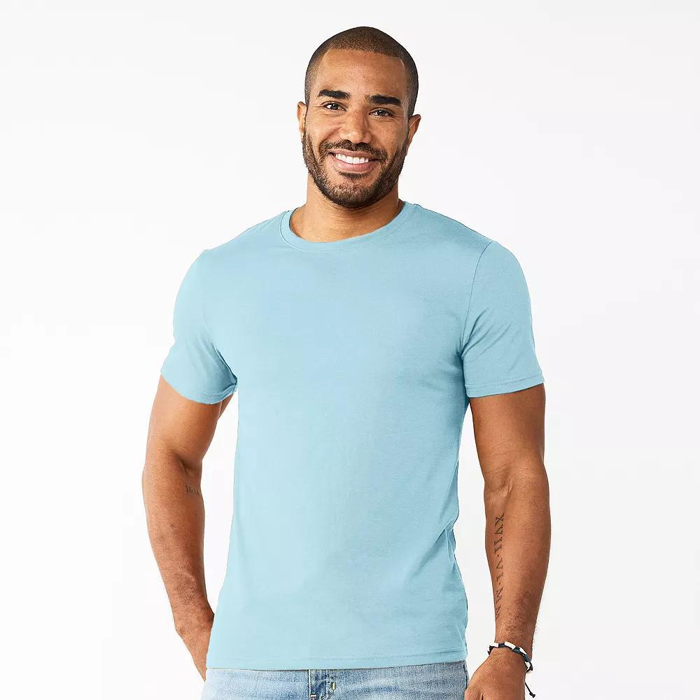 Men's Sonoma Goods For Life® Supersoft Crewneck Tee, Size: Large, Light Blue Product Image