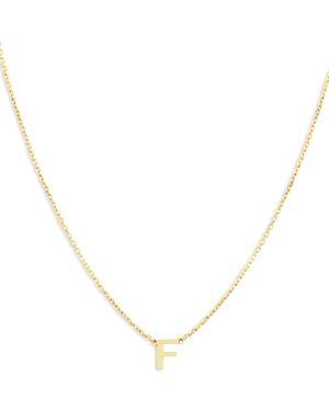 Womens 14K Yellow Gold Initial Pendant Necklace Product Image