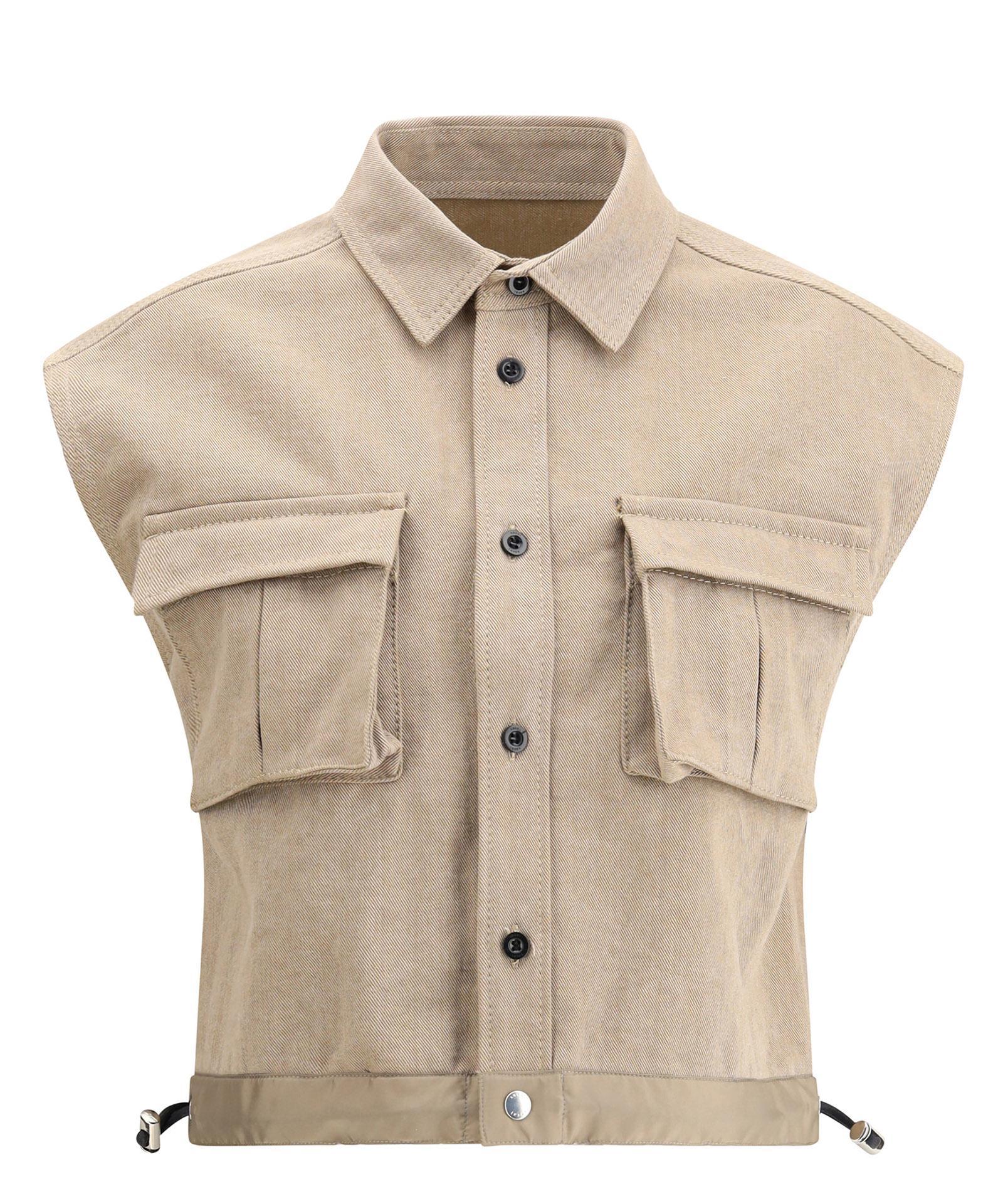 SACAI Waistcoat In Beige Product Image