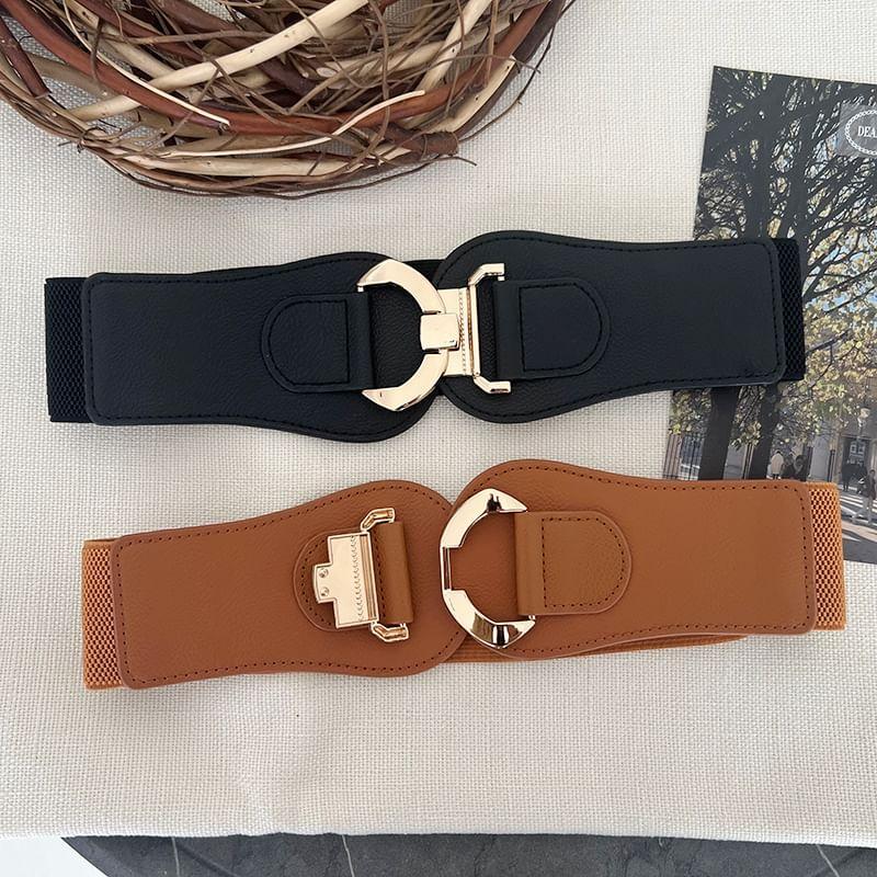 Buckled Faux Leather Belt Product Image