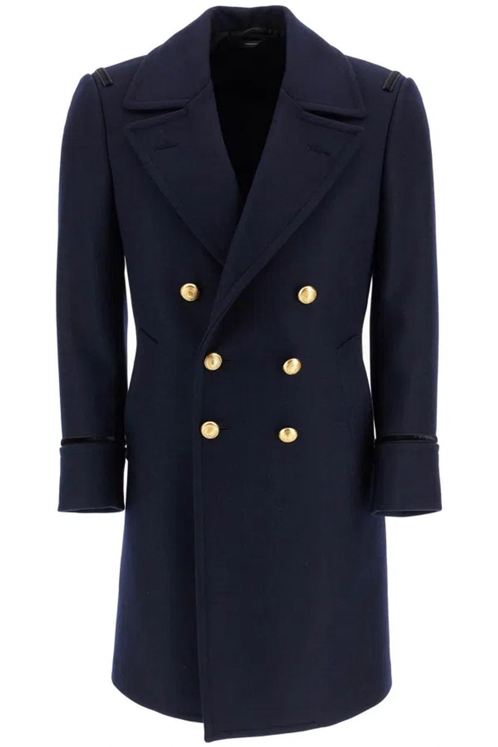 TOM FORD Military Coat In Blue Product Image