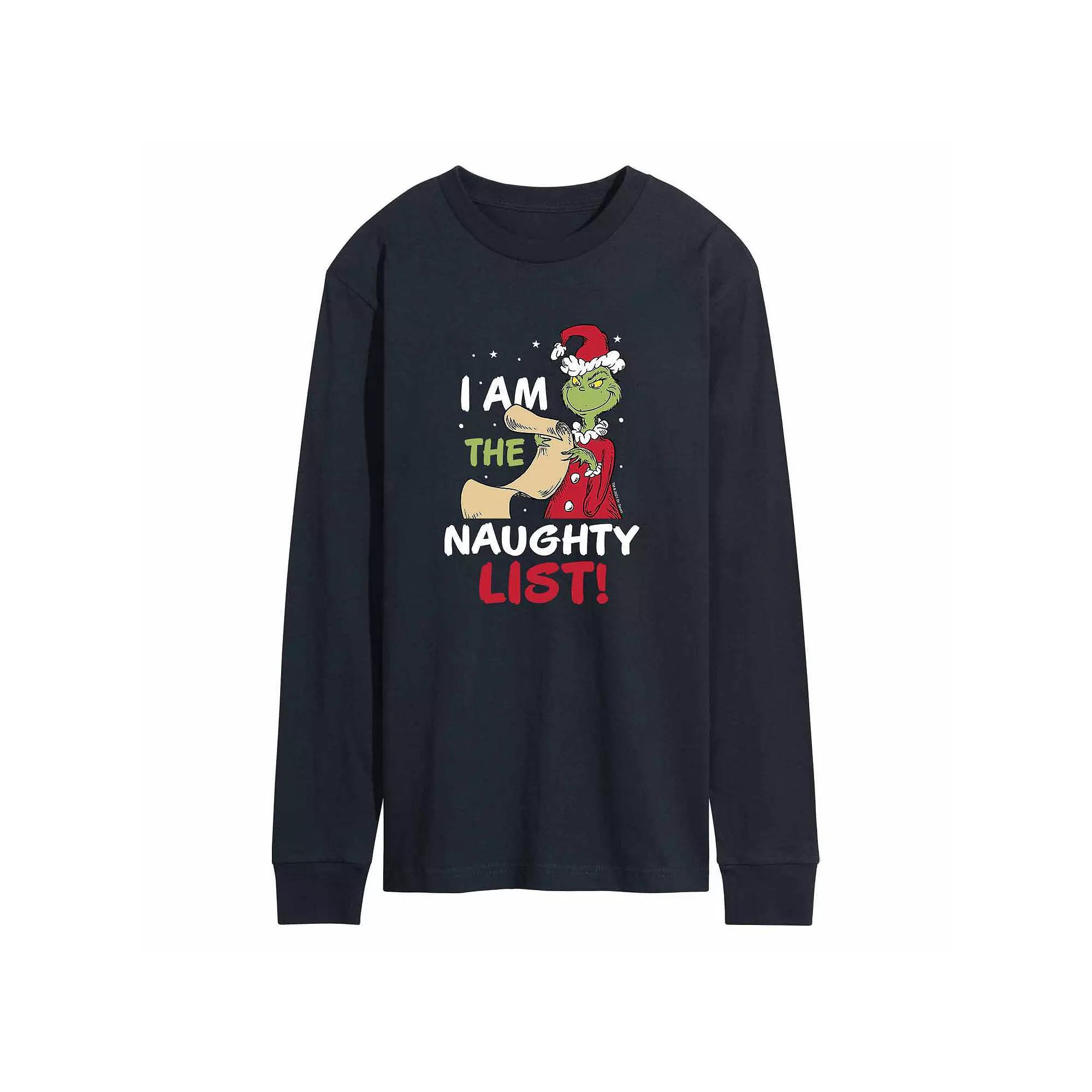 Men's Dr. Seuss The Grinch Naughty List Tee,  Product Image