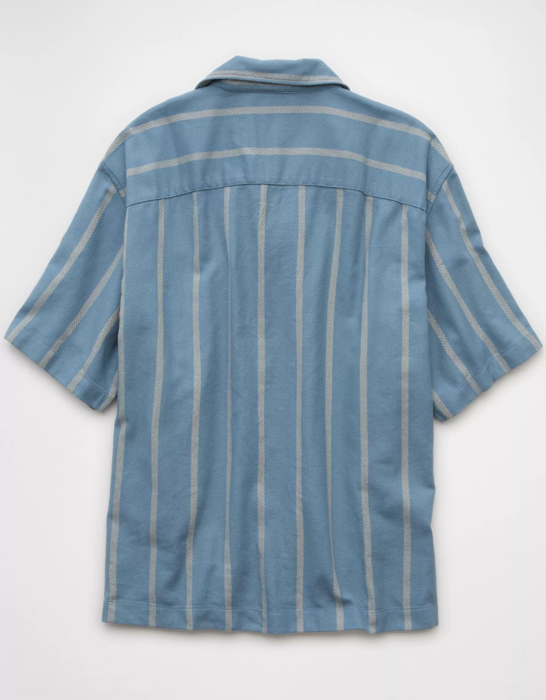 AE Poolside Striped Button-Up Shirt Product Image