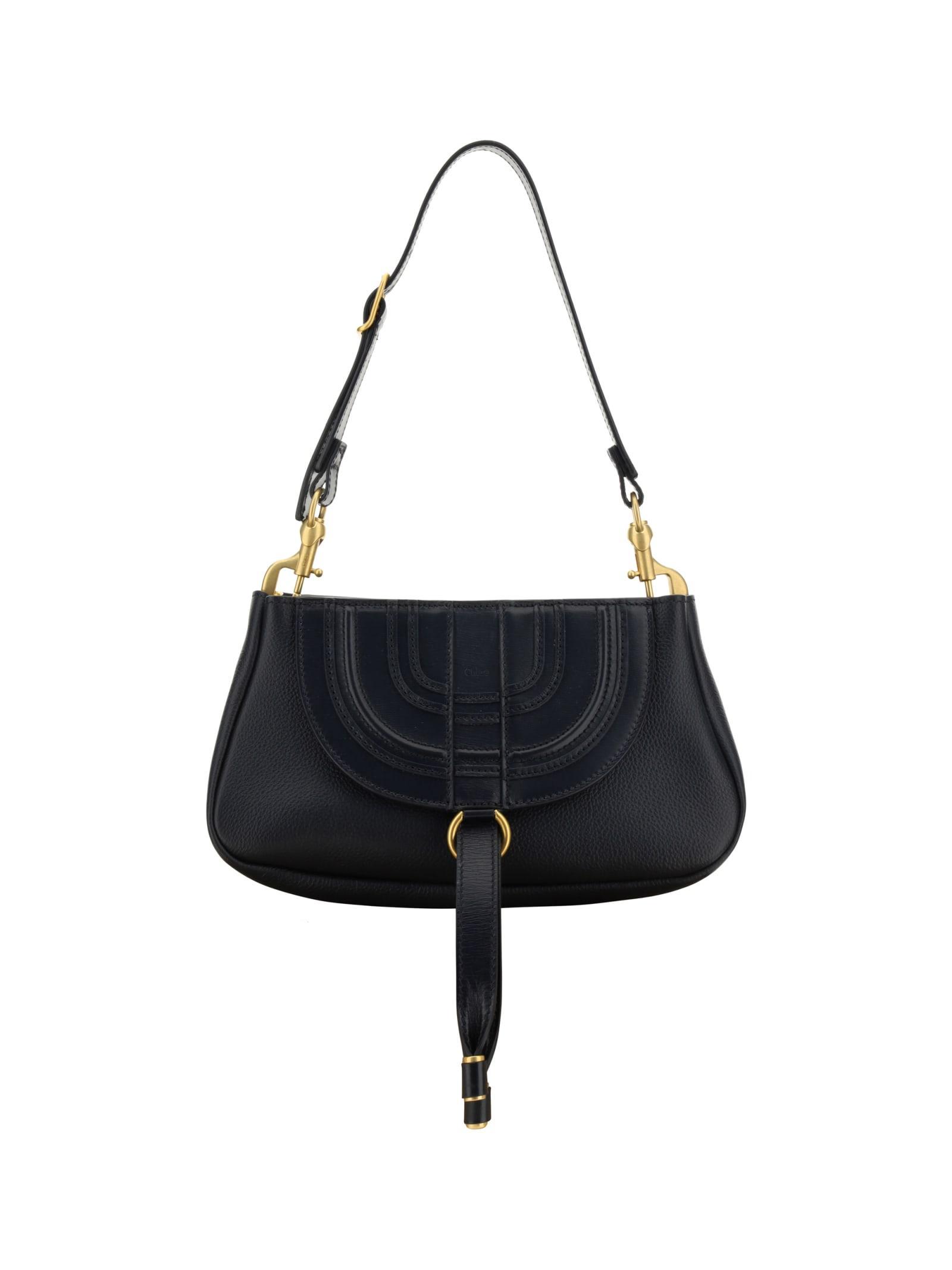 CHLOÉ Marcie Shoulder Bag In Black Leather Product Image