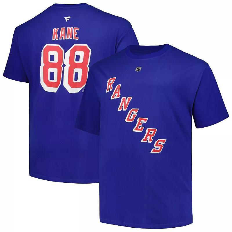 Mens Fanatics Branded Patrick Kane Blue New York Rangers Big & Tall Name & Number T-Shirt Product Image