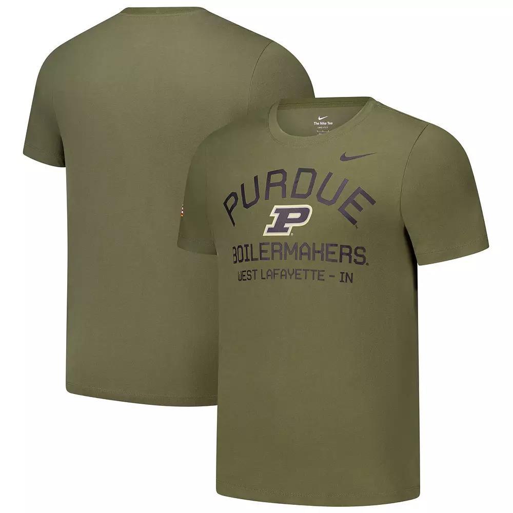Men's Nike Olive Purdue Boilermakers 2024 Military Appreciation Performance T-Shirt,  Product Image