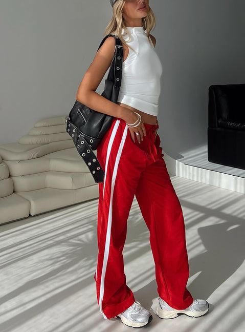 Keli Track Pants Red / White Product Image