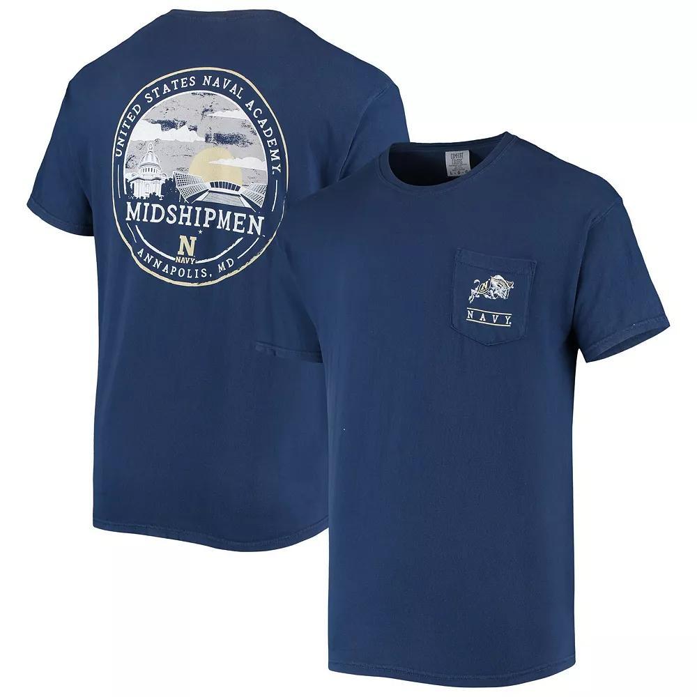 Men's Navy Navy Midshipmen Circle Campus Scene T-Shirt,  Product Image