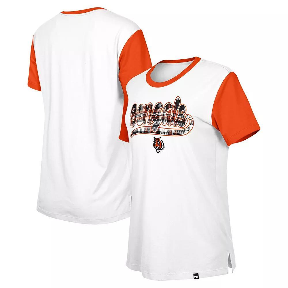 Women's New Era White/Orange Cincinnati Bengals 3rd Down T-Shirt, Size: Medium Product Image