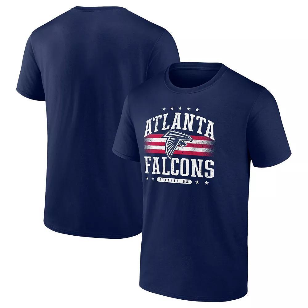 Men's Fanatics  Navy Atlanta Falcons Americana T-Shirt, Size: Medium, Blue Product Image