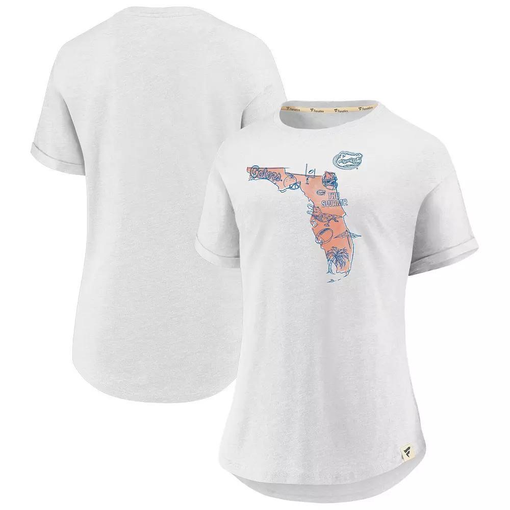 Women's Fanatics Branded White Florida Gators True Classics Home State T-Shirt,  Product Image