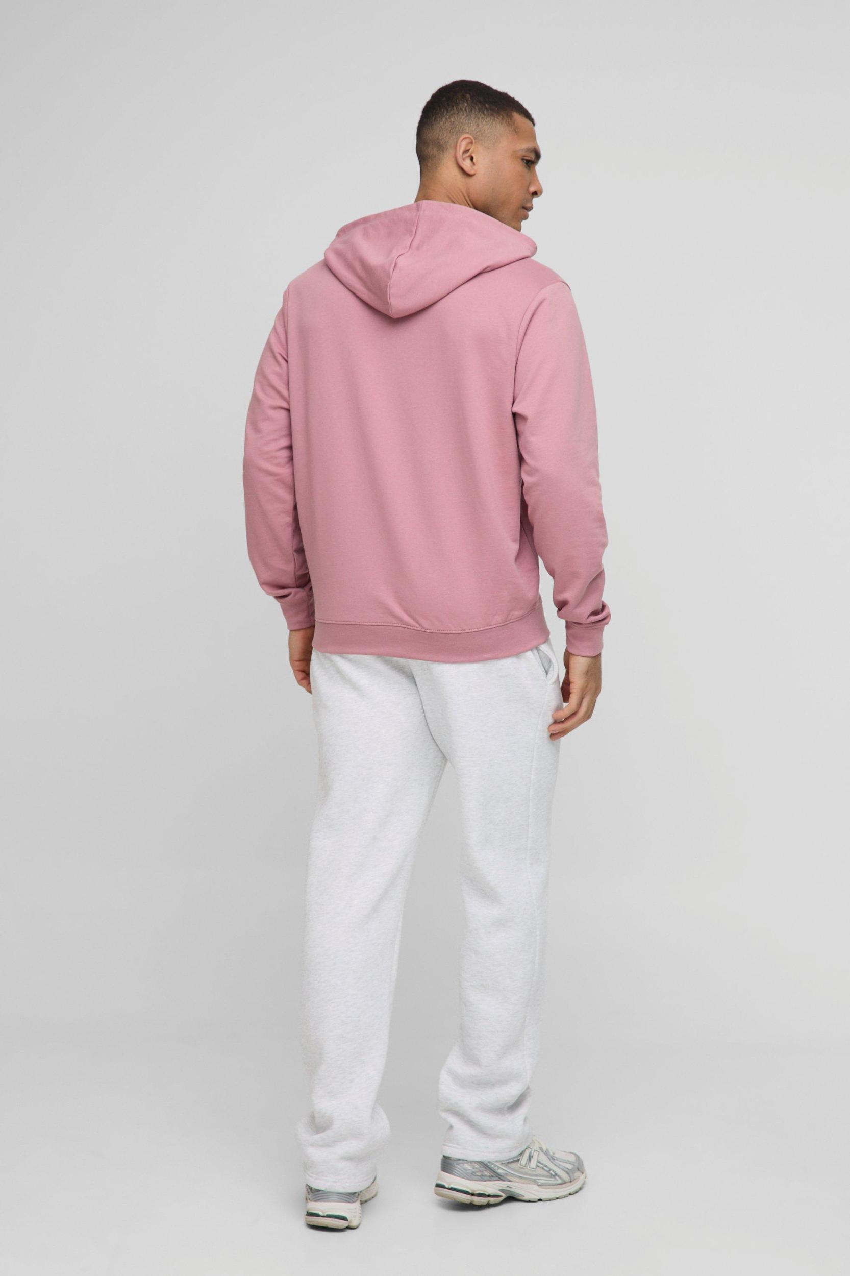260GSM Loopback Basic Regular Fit MAN. Over The Head Hoodie | boohooMAN USA Product Image