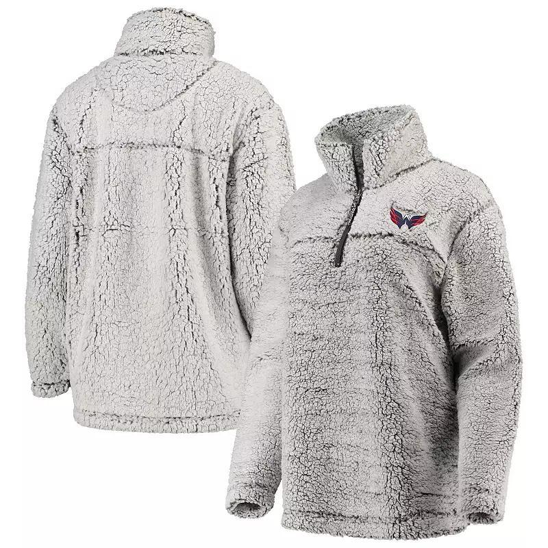 Womens G-III 4Her by Carl Banks Gray Dallas Stars Sherpa Quarter-Zip Pullover Jacket Product Image