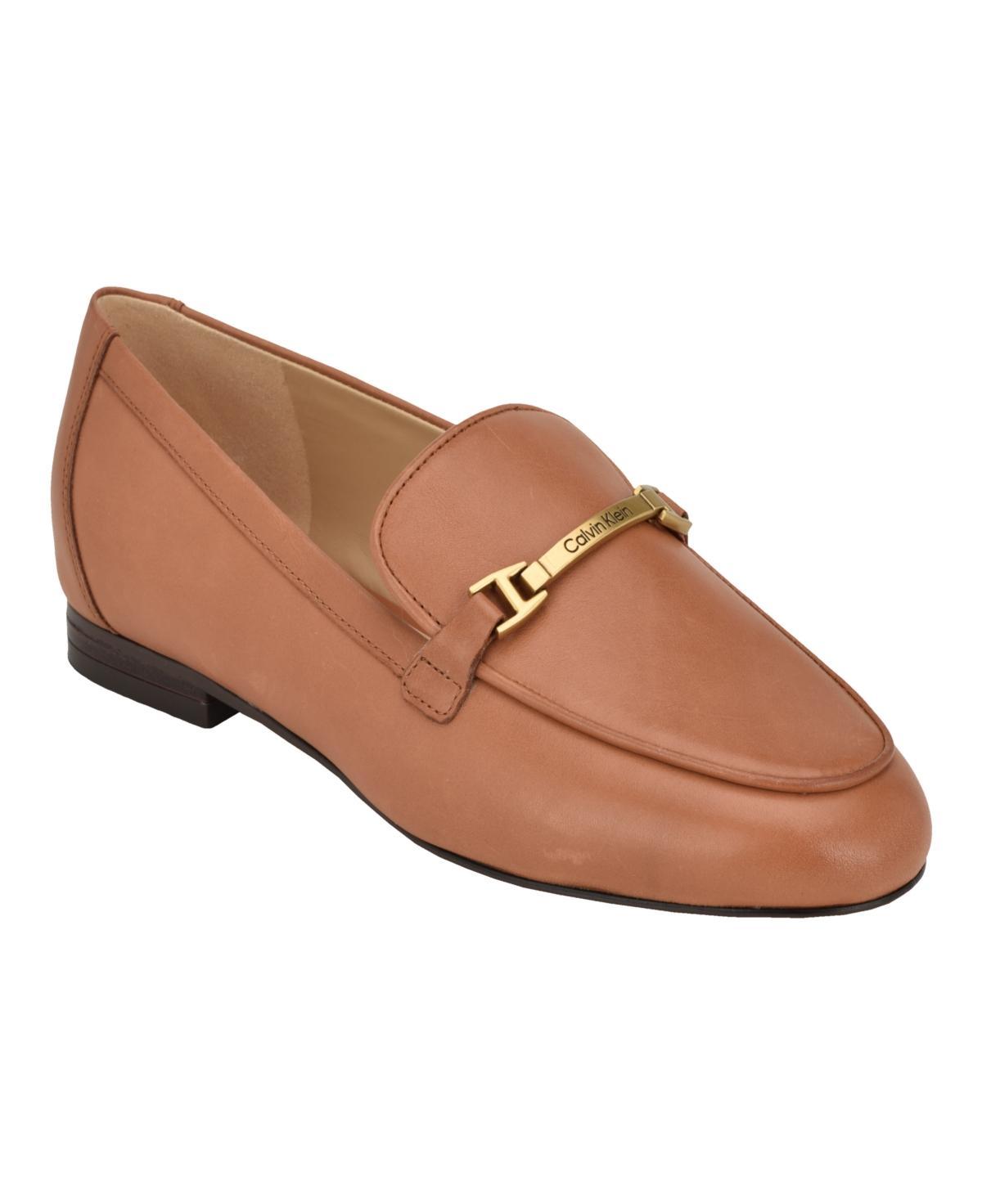 Calvin Klein Womens Sommiya Almond Toe Casual Slip-On Loafers Product Image