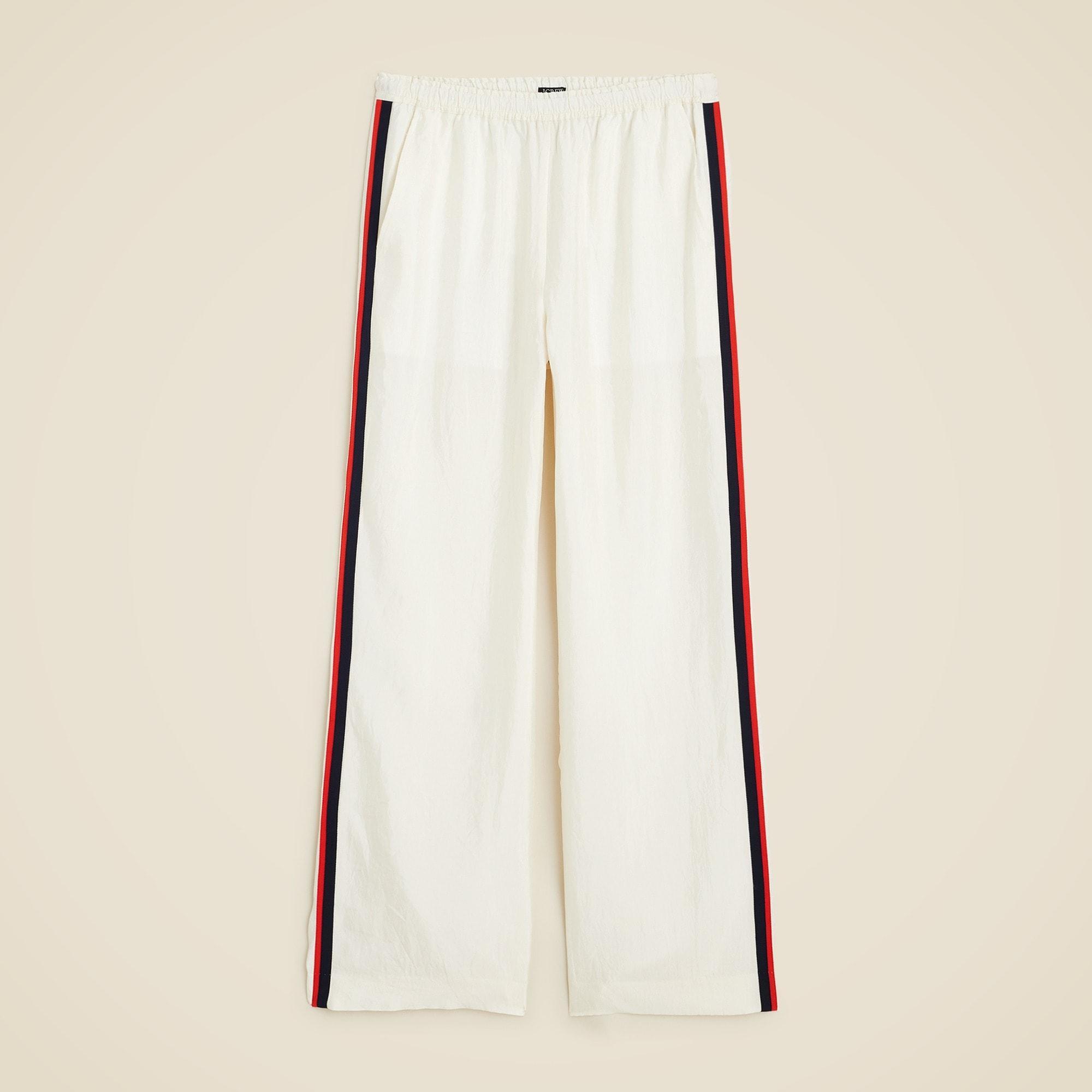 Stratus side-stripe pant in textured satin Product Image