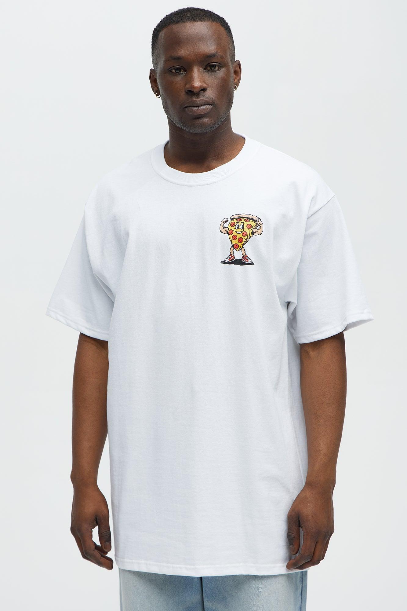 Workout To Eat Out Oversized Short Sleeve Tee - White Male Product Image