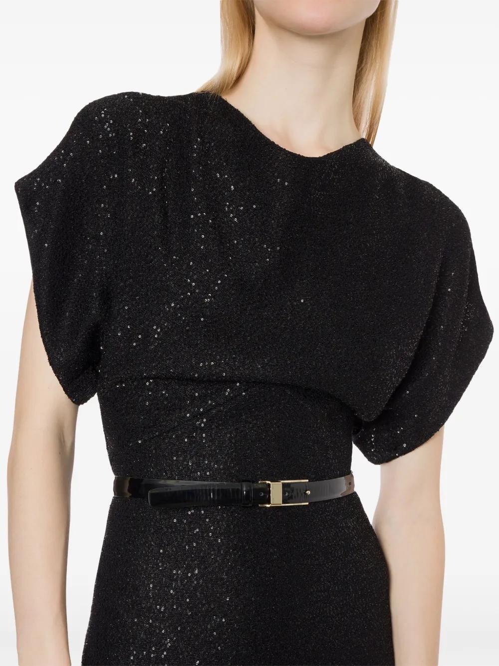 sequinned knitted midi dress Product Image