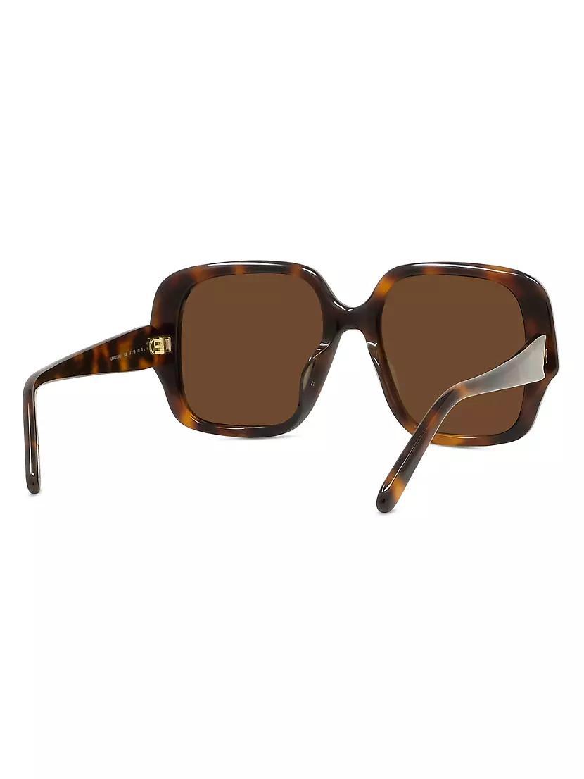 Womens Havana 54MM Square Sunglasses Product Image