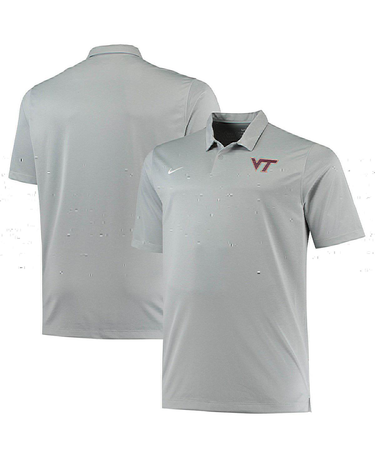 Mens Nike Heathered Gray Virginia Tech Hokies Big & Tall Performance Polo Product Image