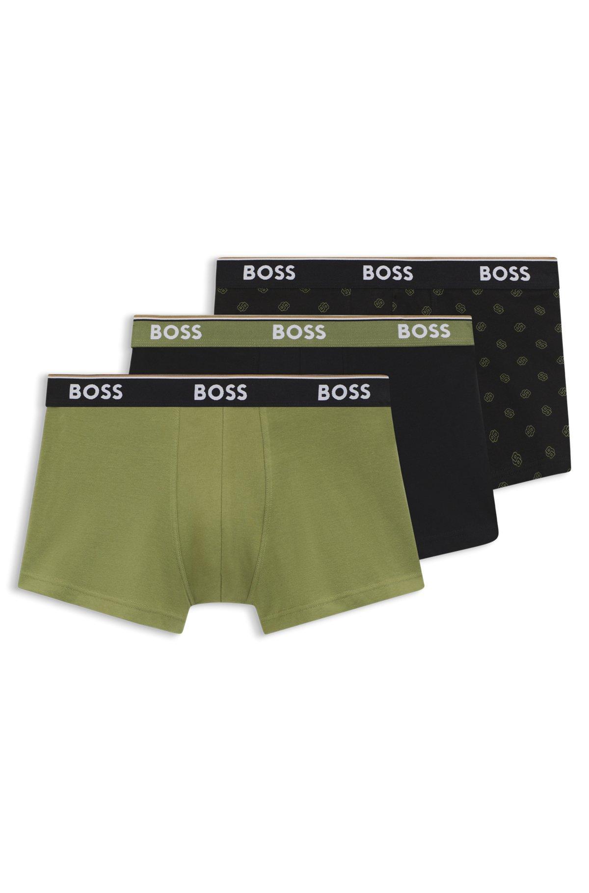 Three-pack of stretch-cotton trunks with logo waistband Product Image