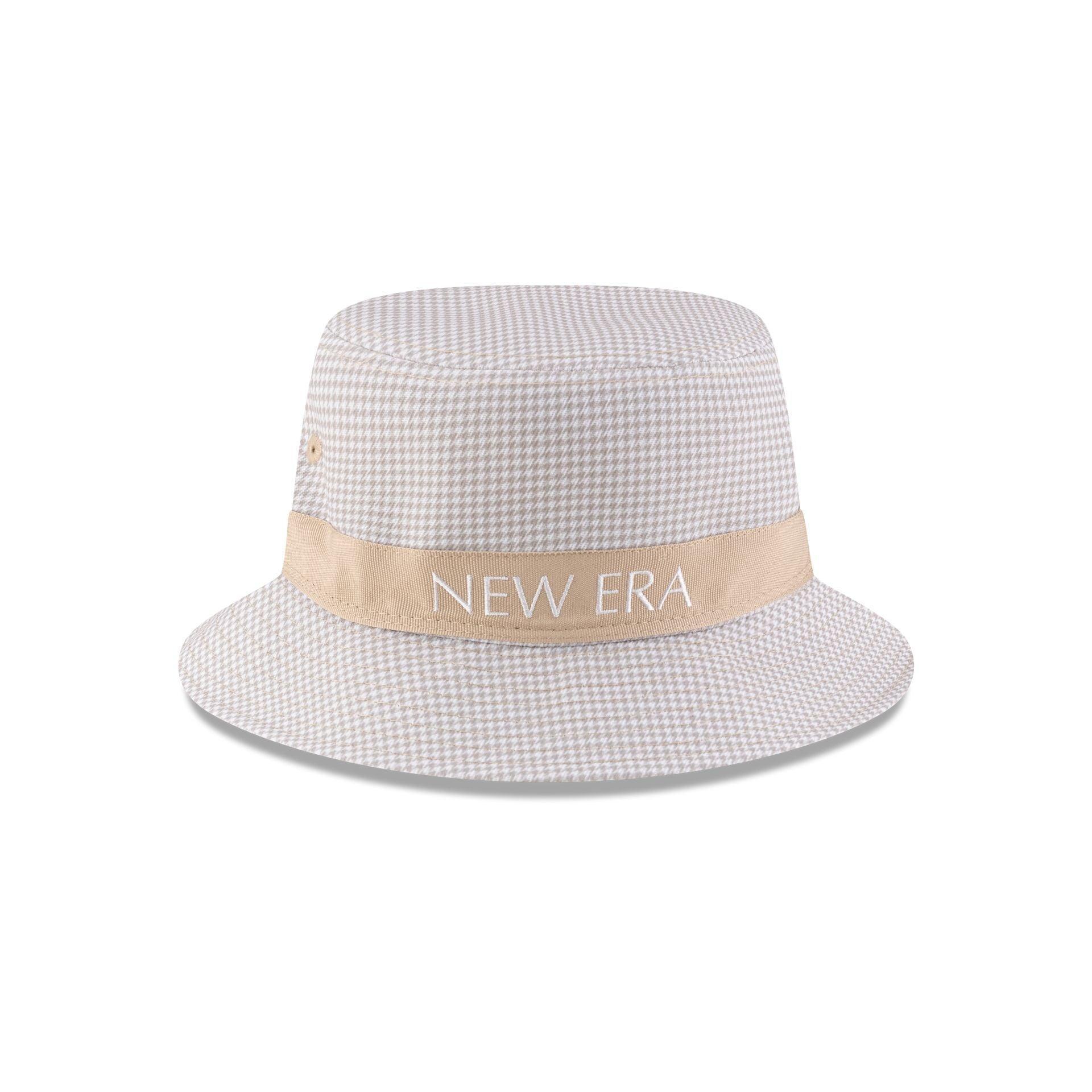 New Era Cap Houndstooth Beige Bucket Hat Male Product Image
