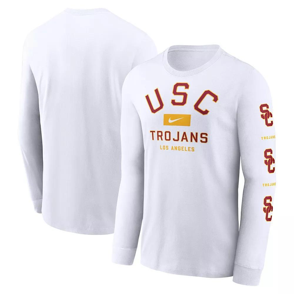 Men's Nike White USC Trojans Primetime Classic Location Long Sleeve T-Shirt,  Product Image