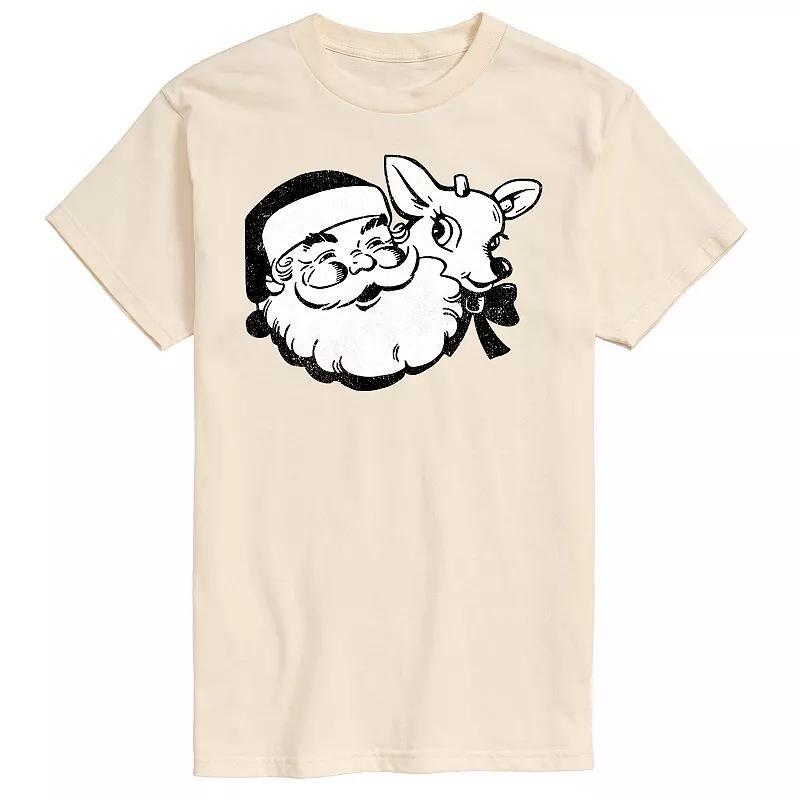 Men's Santa & Reindeer Graphic Tee,  Product Image