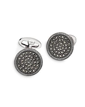 Jan Leslie Sterling Silver and Marcasite Coin-Edge Cufflinks Product Image