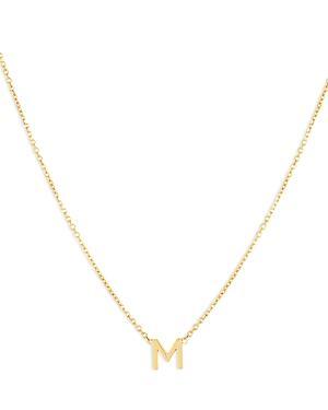 Womens 14K Yellow Gold Initial Pendant Necklace Product Image