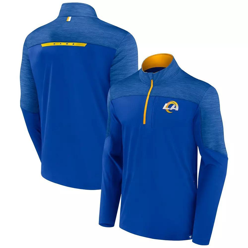 Men's Fanatics Branded Royal Los Angeles Rams Defender Half-Zip Top, Size: Small, Blue Product Image