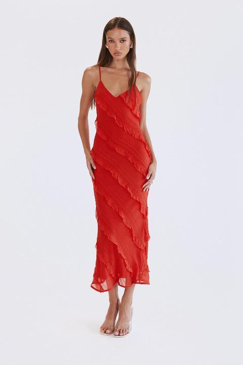 Lars Maxi Dress Red Product Image