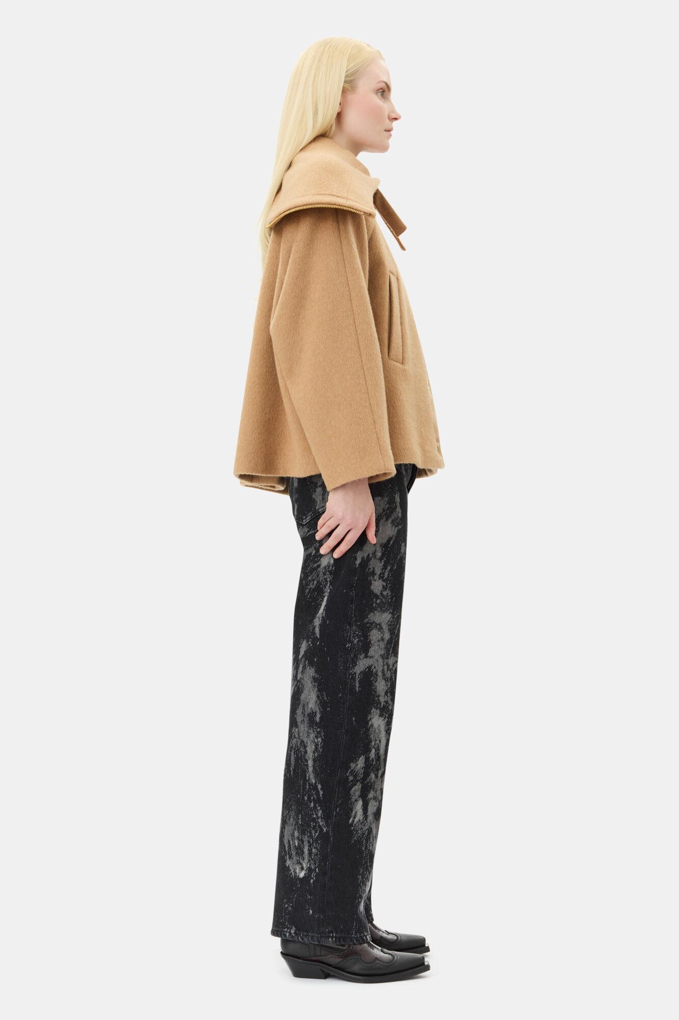 Camel Wool-Blend Jacket Product Image