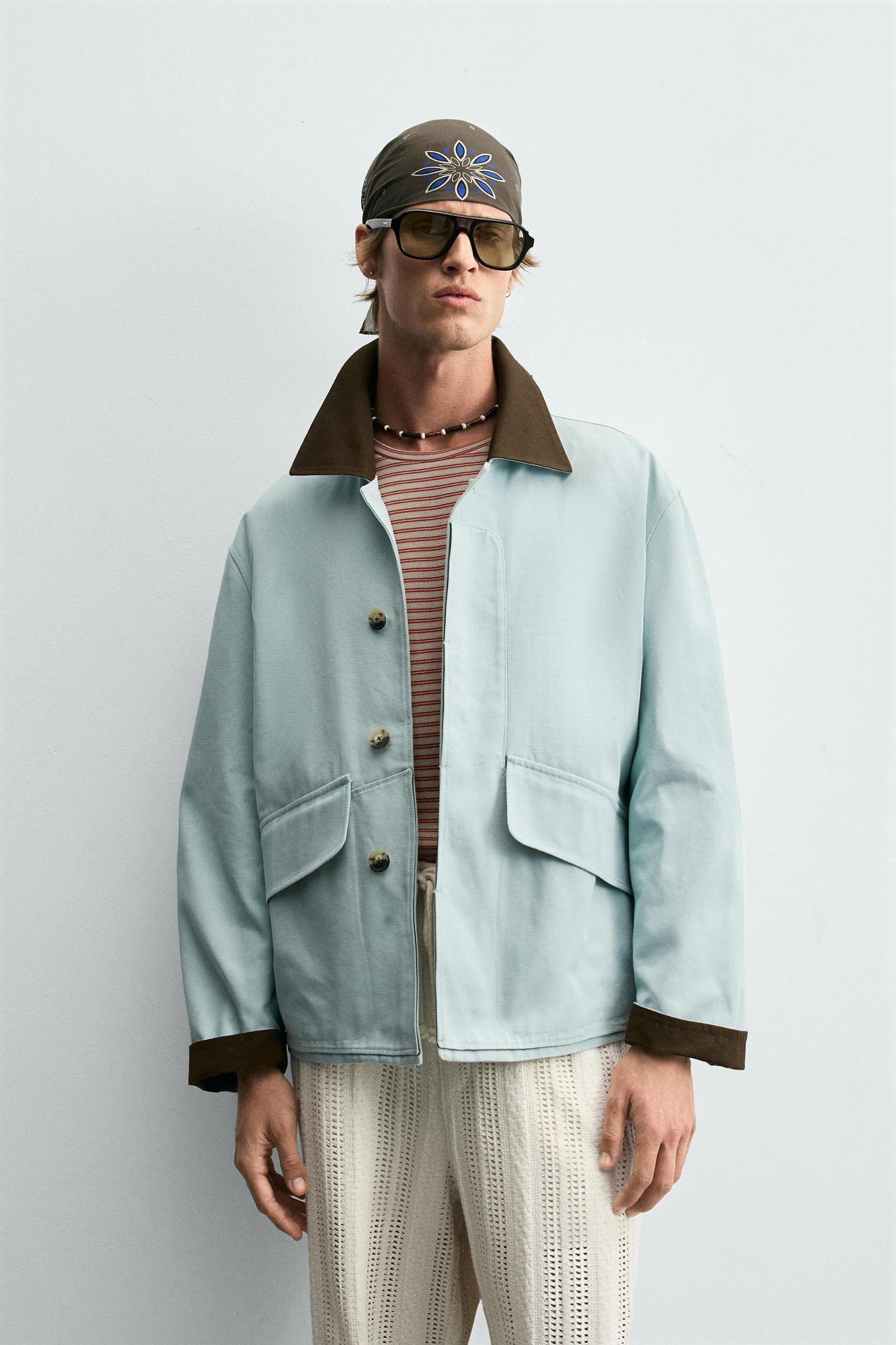 CONTRAST COLLAR JACKET Product Image
