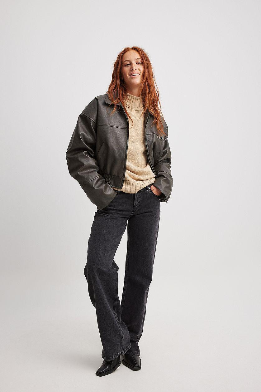 Turtle Neck Knitted Sweater Product Image