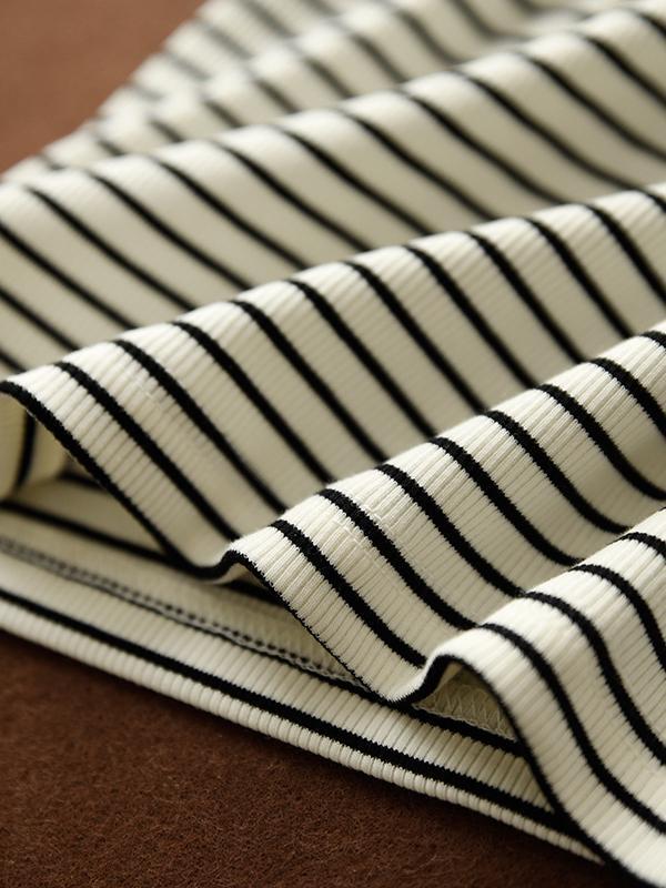 Striped Print U Neck Tank Top Product Image