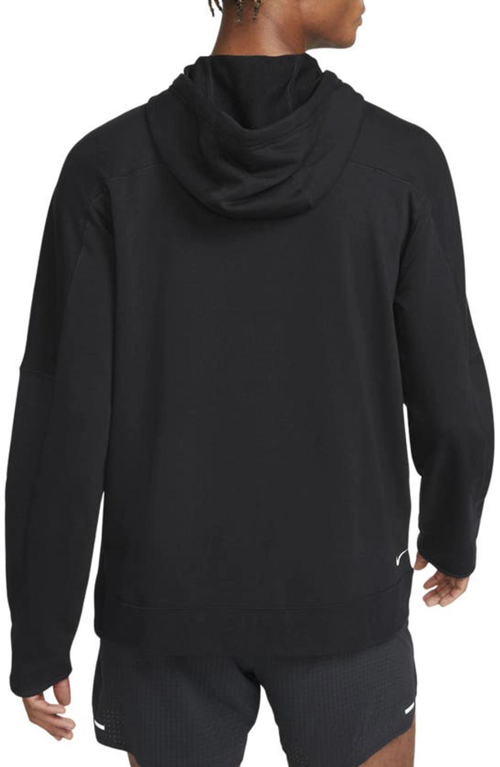 NIKE Trail Magic Hour Logo-print Cotton-blend Dri-fit Hoodie In Black/black/white Product Image