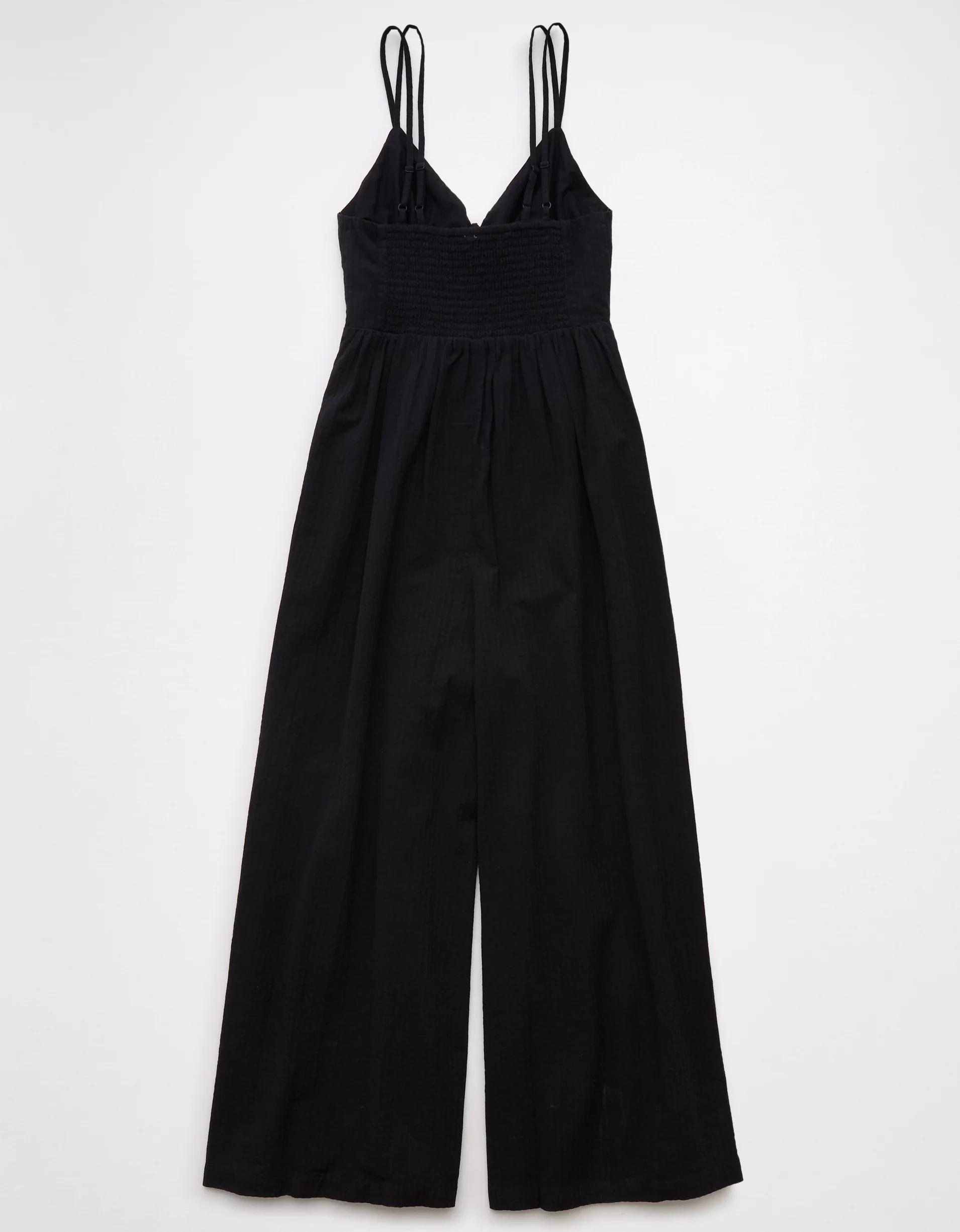 AE V-Neck Wide-Leg Jumpsuit Product Image