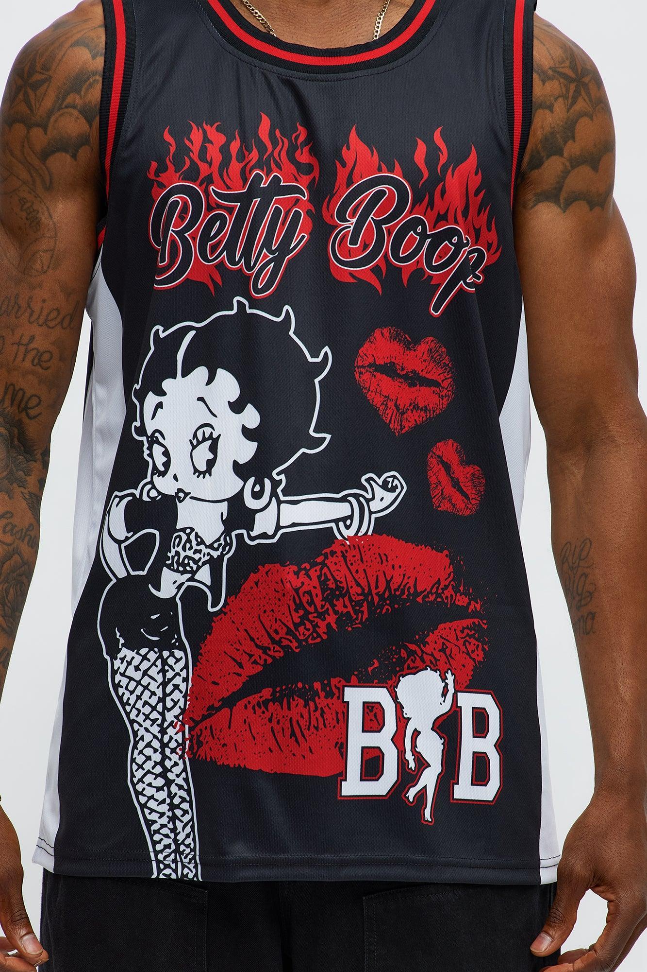 Betty Boop Sleeveless Jersey - Black/combo Product Image