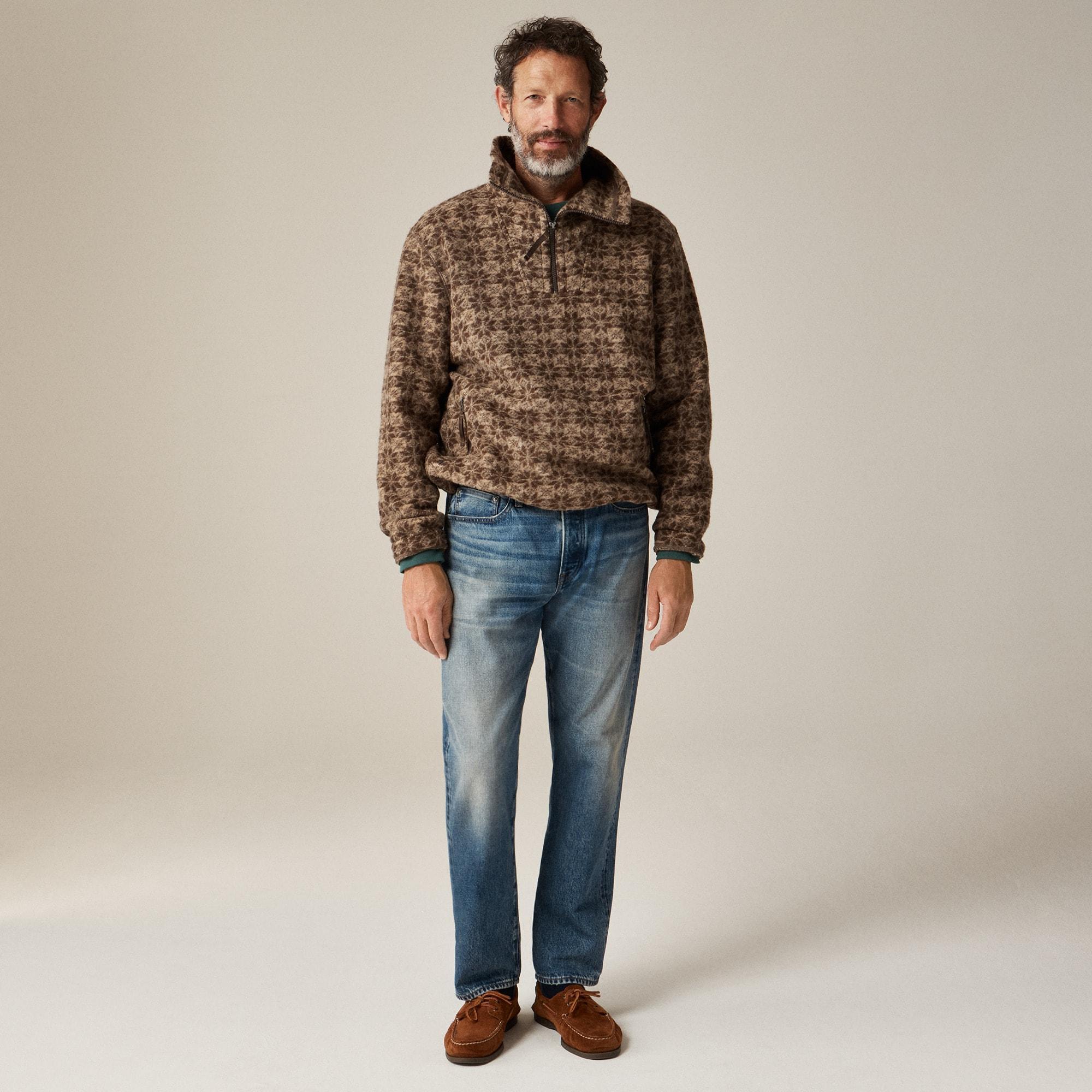 Wool-blend sherpa fleece half-zip pullover Product Image