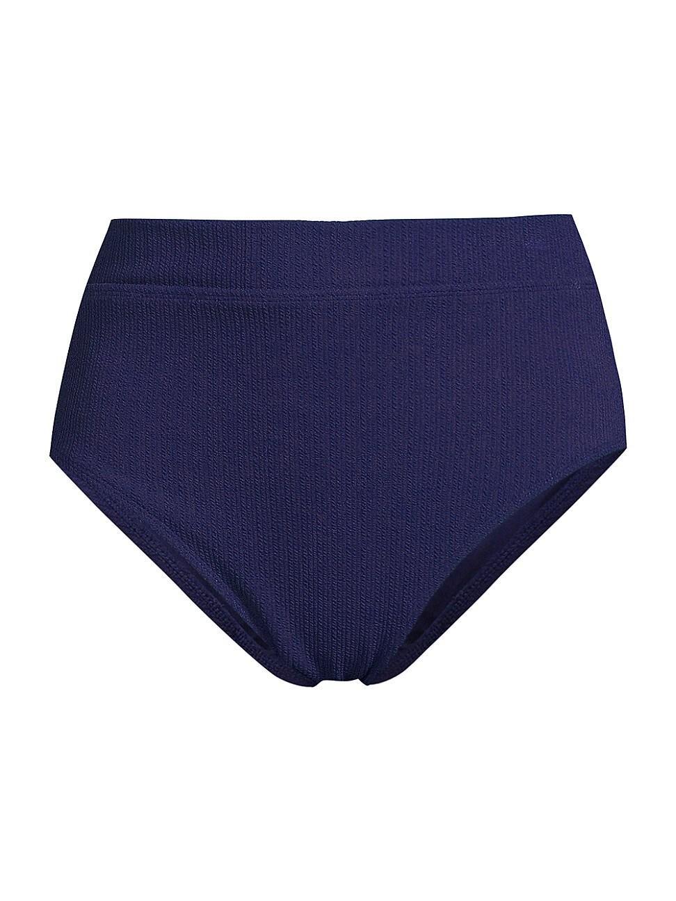 Womens Textured High-Leg High-Waisted Bikini Bottom Product Image