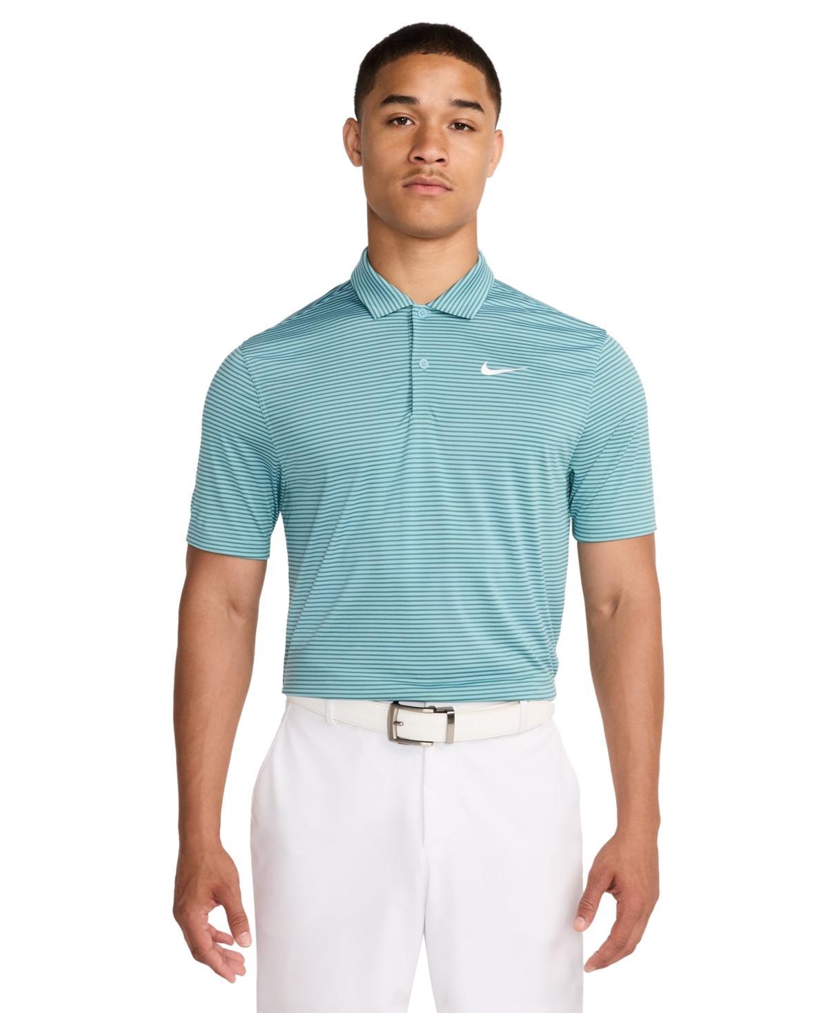 Big & Tall Nike Striped Dri-FIT Golf Polo, Mens Light Black Product Image