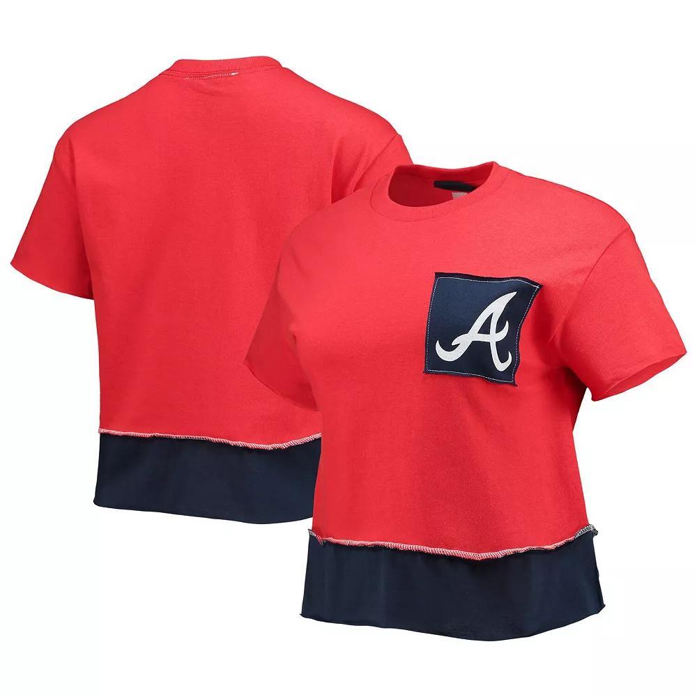 Womens Refried Apparel Atlanta Braves Cropped T-Shirt Product Image